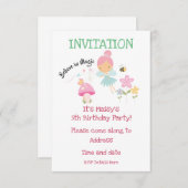 Croire en la fée magique Design Invitation d'anniv (Devant / Derrière)