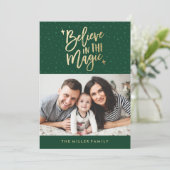 Croire En La Magie | Carte photo de vacances en ve (Debout devant)