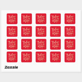Croire En La Magie | Stickers de vacances en rouge (Feuille)