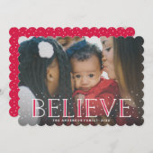 Croire en neige | Carte photo de vacances (Devant / Derrière)