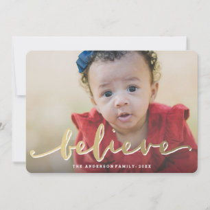 Croire en or Carte photo de vacances
