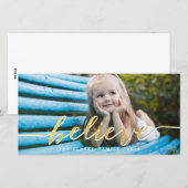 Croire en or | carte photo de vacances 2014 (Devant / Derrière)