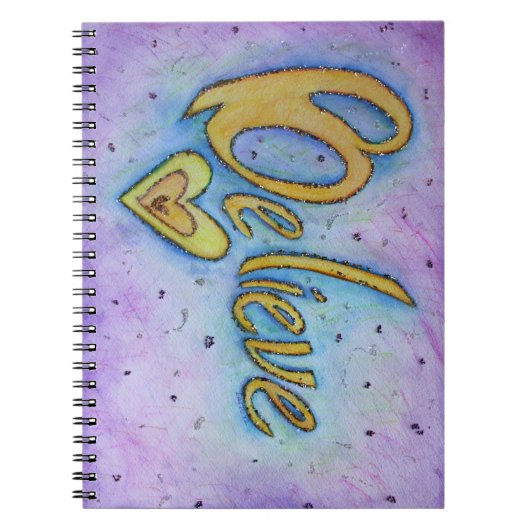 Croire Heart Word Art Journal Carnet (Devant)