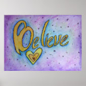Croire Inspirational Word Art Peinture Impression (Devant)