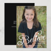 CROIRE | La magie de la carte photo de Noël (Devant / Derrière)