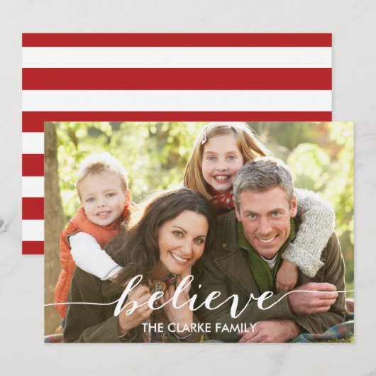 Croire Simplement Script | Carte photo de vacances (Devant / Derrière)