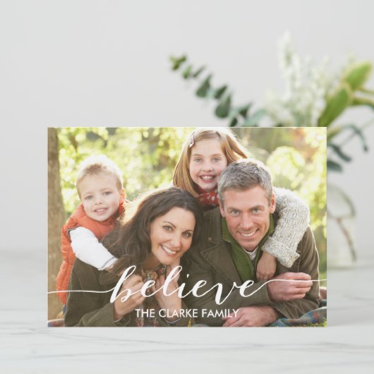Croire Simplement Script | Carte photo de vacances (Debout devant)