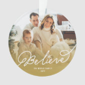 Croire Star Calligraphy Photo de Noël religieuse (devant)