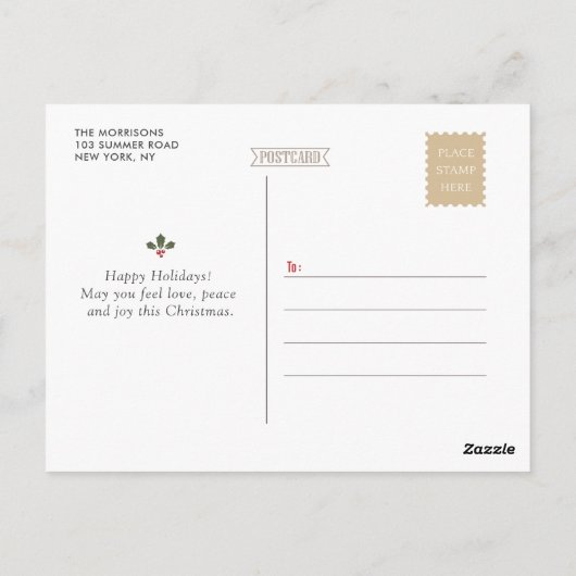 CROIRE | texte blanc superposer carte de noël (Dos)