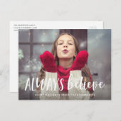 Croire toujours carte postale photo de vacances (Devant / Derrière)