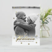 Crois à la magie de Noël. Carte photo (Debout devant)