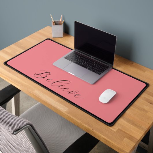"Crois" Arrière - plan noir corail rose (Bureau 2)