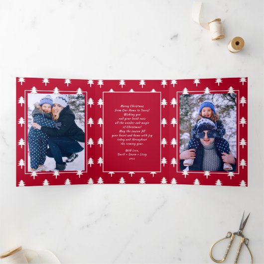 Crois. Carte Tri-Fold Multi Photo (Intérieur)