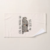 Crois-moi, j’essaie de faire de mon mieux - Chat c (Serviette à main)