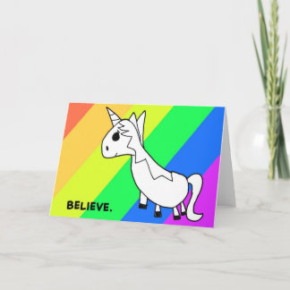 Crois ! Rainbow Unicorn Carte pour notes