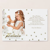 Crois. Véritable Foil Carte photo personnalisé de  (Intérieur)