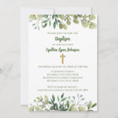 Croisez avec la verdure Baptême Invitation (Devant)