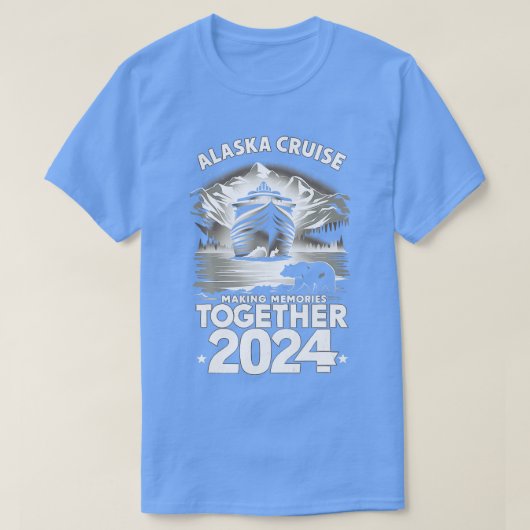 Croisière Alaska 2024 Famille jumelée amis TShirt (Design devant)