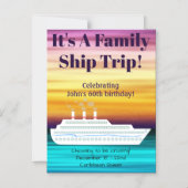 Croisière Bateau Coucher de soleil Magnet de porte (Recto)