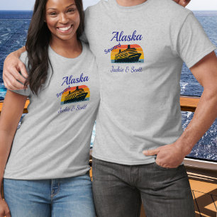 Croisière Coucher de Soleil Alaska T-Shirt Personn