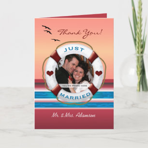 Croisière de Mariage Votre Photo Merci - Carte de
