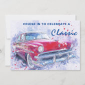 Croisière En Classique Invitation Anniversaire (Devant)