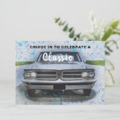 Croisière En Voiture Classique Invitation Annivers (Debout devant)