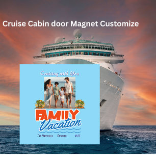 Croisière familiale Magnet Photo Tropical Bleu Fle