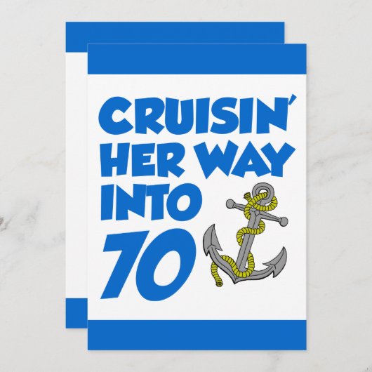 Croisière sur 70 Invitations (Devant / Derrière)
