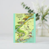 Croisière sur le canal Érié Carte postale vintage (Debout devant)