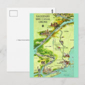 Croisière sur le canal Érié Carte postale vintage (Devant / Derrière)