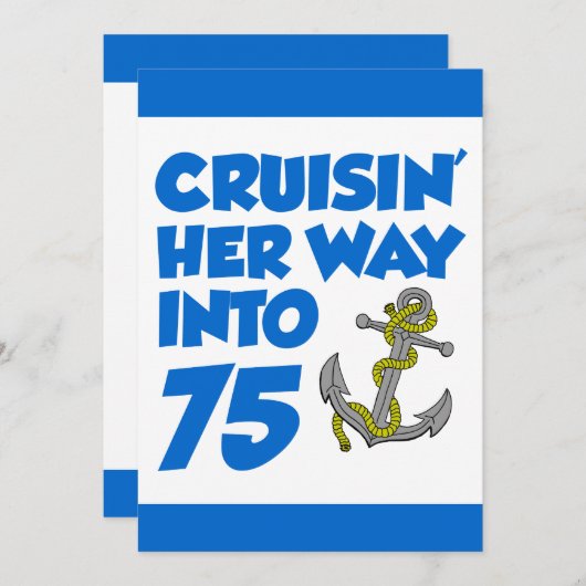 Croisière Sur Son Chemin En 75 Invitations (Devant / Derrière)