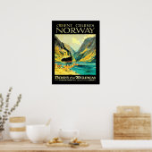 Croisières orientales en Norvège, affiche de voyag (Cuisine)