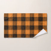 Croisillon à carreaux orange noir (Serviette à main)