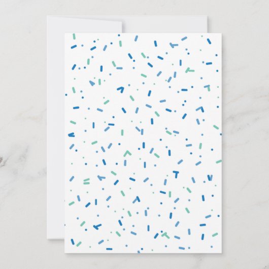 Croissance de beignes bleus Invitation d'anniversa (Dos)