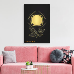 Croissance Dorée Radiance Toile d'Art Fin