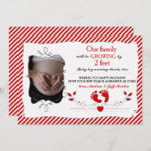 Croissance par 2 pieds Faire-part de grossesse de  (Devant / Derrière)