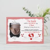 Croissance par 2 pieds Faire-part de grossesse de  (Debout devant)