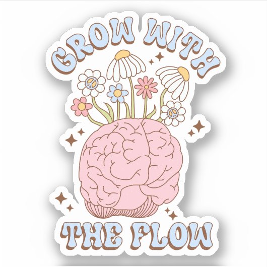 Croissance Rétro Avec Sticker En Vinyle Flow (Devant)