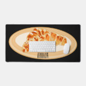 Croissant cartoon illustratie bureaumat (Keyboard & Muis)