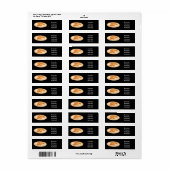 Croissant cartoon illustratie etiket (Full Sheet)