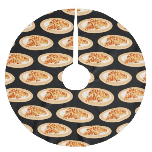 Croissant cartoon illustratie kerstboom rok (Voorkant)