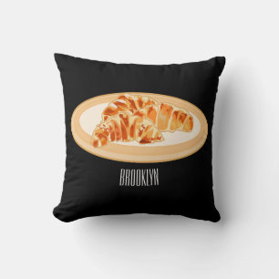 Croissant cartoon illustratie kussen