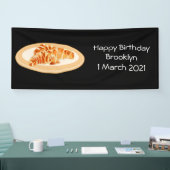 Croissant cartoon illustratie spandoek (Beurs)