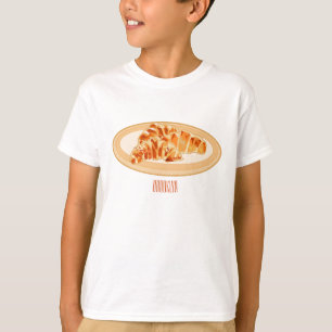 Croissant cartoon illustratie t-shirt