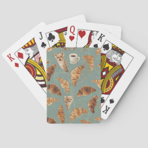 Croissant Crawl Katten, Koffie & Franse Planner Pokerkaarten