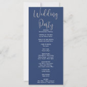 Croissant de Lune Bleu Foncé Programme de Mariage (Dos)
