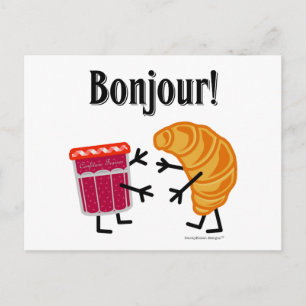 Croissant en Jam - Bonjour! Briefkaart