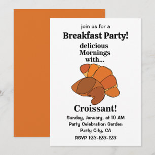 Croissant Gebak Ontbijt Feestje Kaart