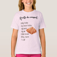 Croissant gebak recept Kinder Tiener bakken T-shir